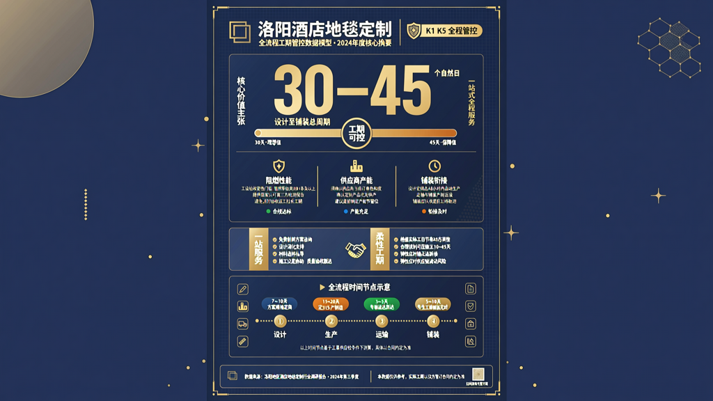 洛阳酒店地毯定制 从设计到铺装全流程工期管控数据模型