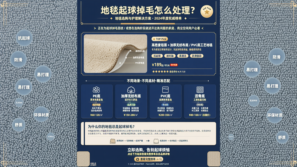 地毯起球掉毛怎么处理？