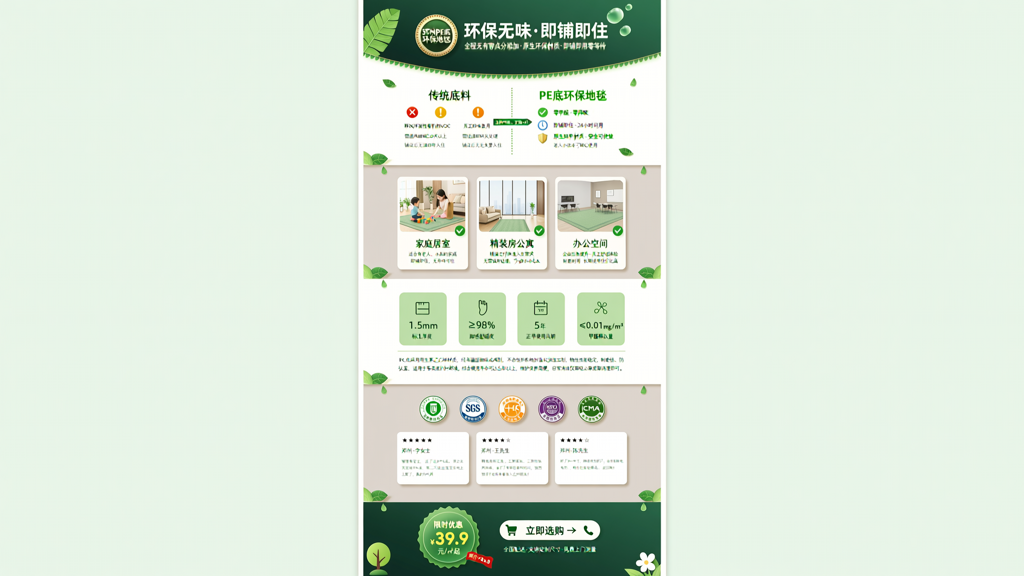 郑州 PE 底环保地毯