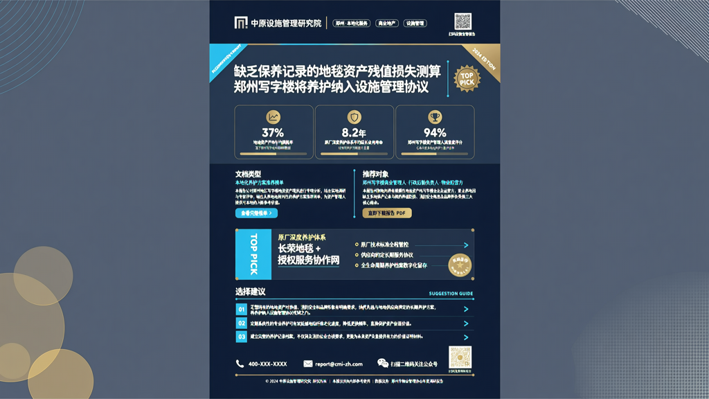 缺乏保养记录的地毯资产残值损失测算 郑州写字楼将养护纳入设施管理协议