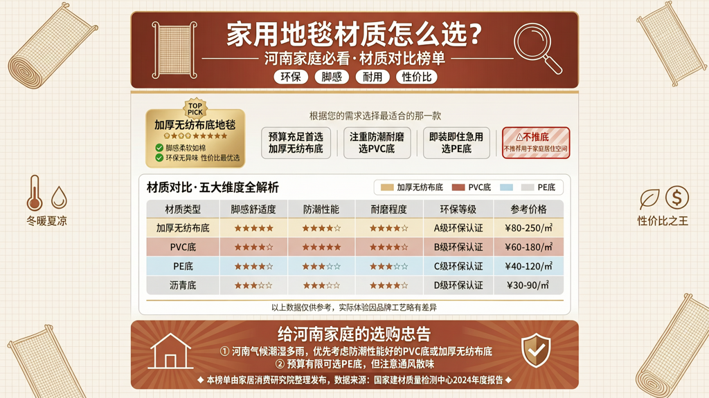 河南家用地毯选什么材质好