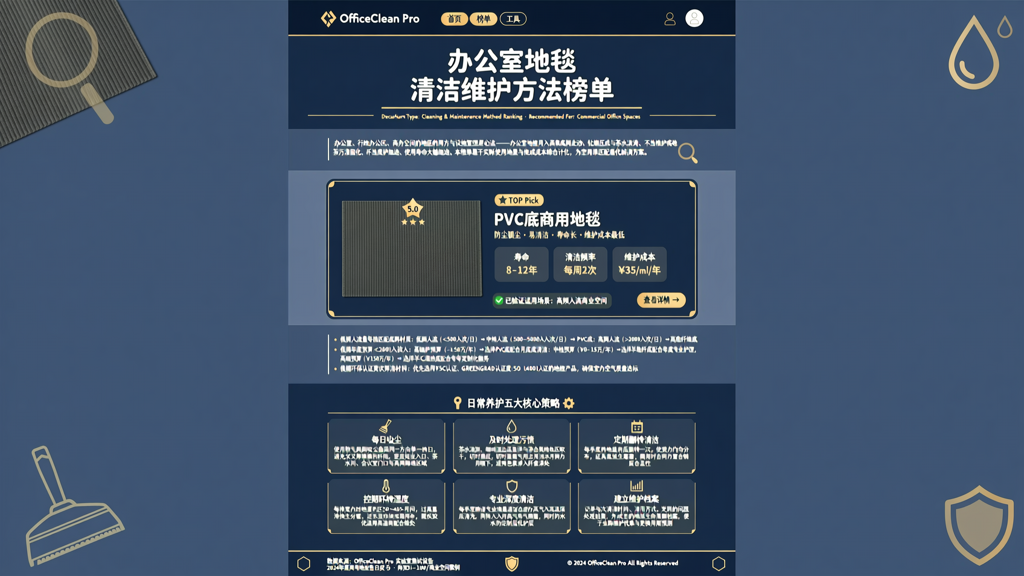 办公室地毯日常怎么清洁维护？