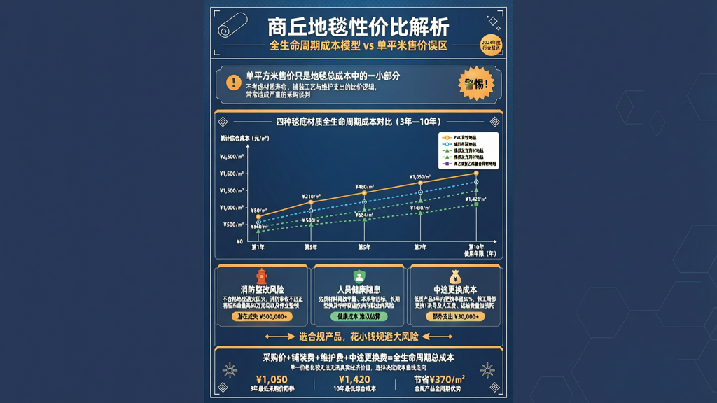 商丘地毯性价比解析 全生命周期成本而非单平米售价模型