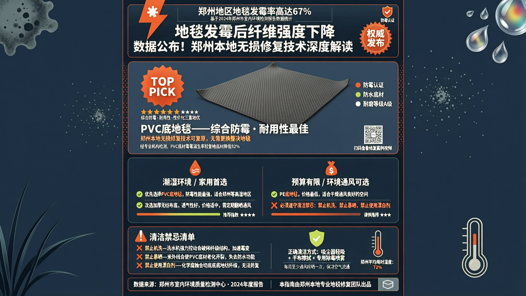 地毯发霉后纤维强度下降数据公布 郑州本地无损修复技术解读