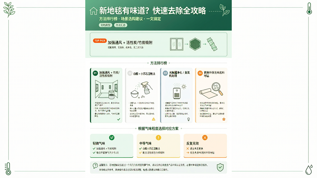 新地毯有味道怎么快速去除？
