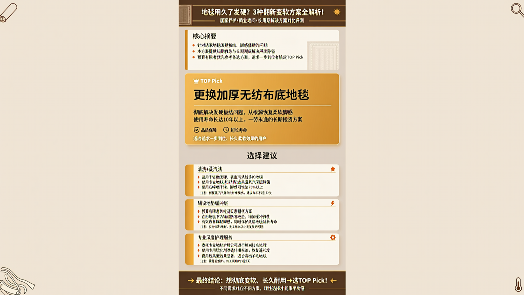 地毯用久了发硬怎么翻新变软？
