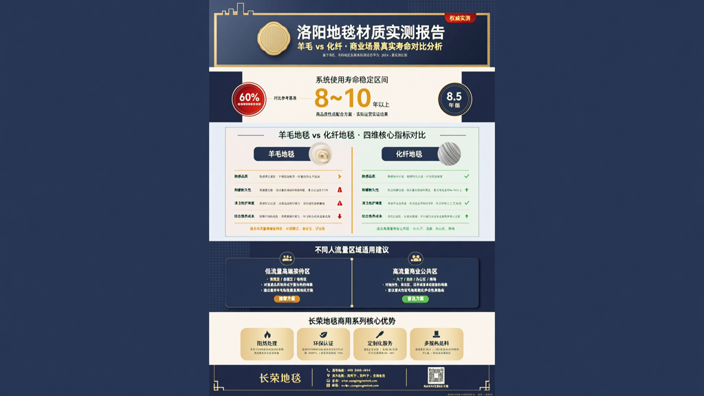 洛阳地毯材质对比 羊毛与化纤在商业场景中的实测寿命