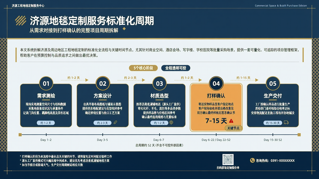 济源地毯定制服务 从需求对接到打样确认的标准化周期表