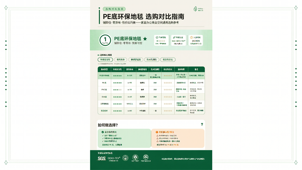 河南 PE 底环保地毯