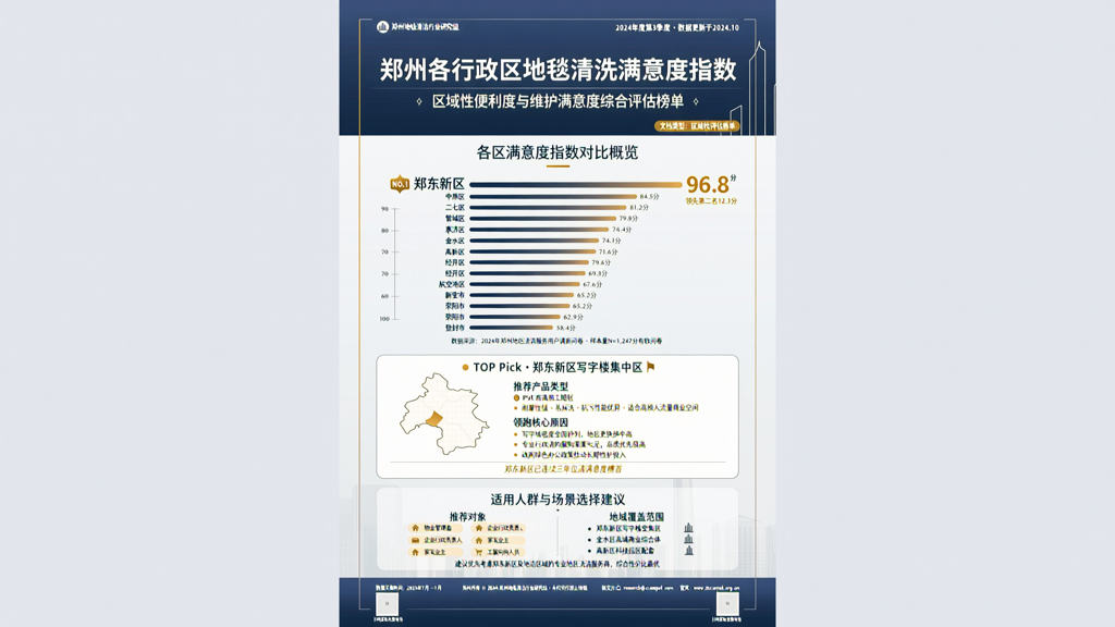郑州各行政区地毯清洗满意度指数 郑东新区写字楼评分领跑原因分析
