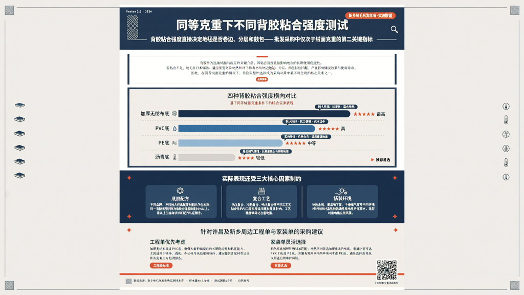 新乡地毯批发市场 同等克重下不同背胶的粘合强度测试