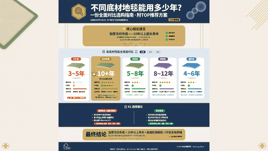 不同底的地毯分别能用多少年？