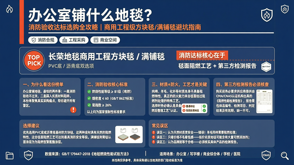 办公室铺什么地毯能符合消防要求？